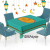 Ramadan Muslim Festival Nordic Tablecloth Waterproof and Oilproof and Heatproof Disposable PVC Dining Table Living Room