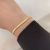 Simple Fashion Stainless Steel Gold-Plated Collarbone Necklace Titanium Steel Blade Bracelet 18K Gold Simple Titanium Steel Bracelet Light Luxury Style