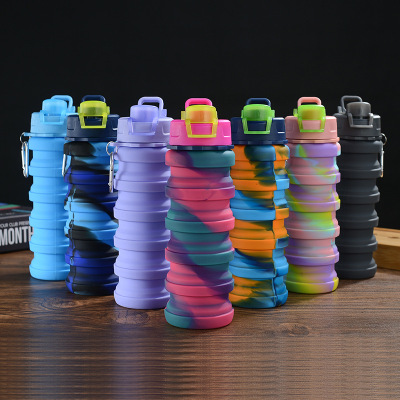 Edible Silicon Folding Bottle Portable Kettle Anti-Scald High Temperature Resistant 500ml Portable Kettle Telescopic Water Cup