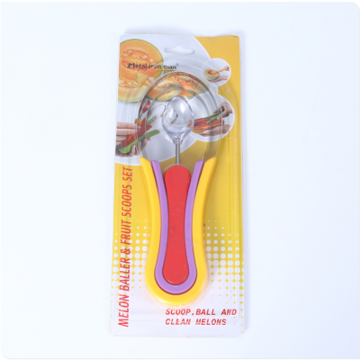 Three-in-One Fruit Digging Ball Device Household Stainless Steel Fruit Dug Device Fruit Digging Ball Spoon Papaya Cutting Melon Pulp Artifact