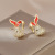 Stud Earrings for Women Sterling Silver Needle High-Grade Animal Year Rabbit Earrings Personalized Hot Selling Eardrops