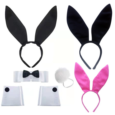 Internet Celebrity Sexy Plush Rabbit Ears Cute Headband Female Headband New Non-Slip Hair Binding Halloween Hairband