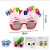 Wholesale Birthday Funny Glasses Creative Children Happy Party Photographing Prop Decoration Cake Shape Dress up Decoration