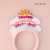 Baking Cake Decoration Website Red Fur Felt Hat White Hair Cloud Crown Hair Clasp Birthday Party Pink Cake Smiley Face Fur Felt Hat