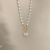 Pearl Necklace All-Match Necklace Women's Summer Light Luxury Minority Design Sense Heart Clavicle Chain High Sense Online Influencer Jewelry