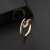 Bohemian Style Fashion European and American Style Copper Zircon Micro-Inlaid Gold-Plated Popular Snake Ring Opening Adjustable Ring Female