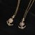 Boat Anchor Special-Interest Design Color Zircon SUNFLOWER Pendant Necklace Mild Luxury Retro Clavicle Chain Female