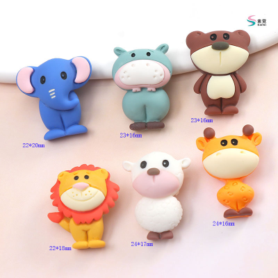 Forest Town Bear Resin Jewelry Accessories Wholesale New DIY Phone Case Accessories Hole Shoes Buckle Cup Sticker