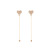 Foreign Trade Elegant Heart Earrings Women's New Fashion Niche Design Long Earrings High Sense Elegant Stud Earring