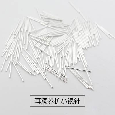 Foreign Trade Hot Selling Product Sterling Silver Needle Hypoallergenic Earring Bone Nail Ear Stretcher Female Ear Hole Anti-Blocking Needle Stick Ear Stick