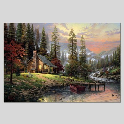 Factory Direct Living Room Bedroom Oil Painting Hotel Hotel Abstract Landscape Painting Various Designs Oil Painting