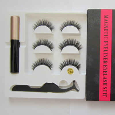 False Eyelashes Three Pairs Mixed Magnetic Liquid Eyeliner Natural Long Manufacturer Wholesale Eyelash