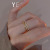 Diamond Dual Layer Open-End Pearl Ring Female Fashion Personality Adjustable Index Finger Ring Light Luxury Minority Design Ring