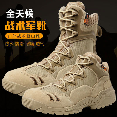 Outdoor Wear-Resistant Combat Boots High-Low Top Training Boots Hiking Training Breathable Desert Boots Hiking Shoes