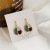 Silver Needle Korean Simple Graceful Retro Color Matching Eardrops Stud Earrings 202020new Earring Ear Clip Female H541