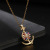 Boat Anchor Special-Interest Design Color Zircon SUNFLOWER Pendant Necklace Mild Luxury Retro Clavicle Chain Female