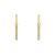 Simple Style Diamond-Embedded Straight Stick Simple One-Word Earrings for Women New Trendy Korean Graceful and Petite Earrings Silver Needle Wholesale
