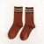 Women's Socks Spring and Autumn Best-Selling Cotton Loose Socks Japanese Two-Bar Retro Long Tube Trendy Women's Socks College Style Socks Wholesale