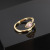 Bohemian Style Fashion European and American Style Copper Zircon Micro-Inlaid Gold-Plated Popular Snake Ring Opening Adjustable Ring Female