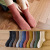 Women's Socks Winter Fleece Lined Padded Warm Keeping Terry Sock Women's Mid-Calf Maternity Socks Winter Korean Floor Terry-Loop Hosiery