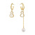 Style Asymmetric Gourd Earrings Shell Pearl Tassel Earrings Sterling Silver Needle Earrings Wholesale Long AB Earrings