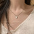 Love Pendant Necklace for Women Sweet Cool Style Hot Girl Internet Celebrity Necklace Accessories Niche Design Light Luxury All-Match Clavicle Chain