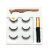 False Eyelashes Magnetic Liquid Eyeliner Set with Tweezers Factory Wholesale Magnet Three Pairs