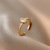 Korean Style Super Flash Zircon Open Ring Ins Fashionable All-Match Elegant Ring Women's High-Grade Index Finger Tail Ring