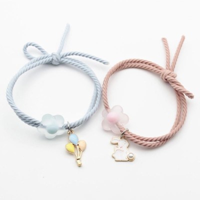 Ins Couple Bracelet Small Rubber Band for Girlfriend Internet Celebrity Small Jewelry Student Bracelet Birthday Gift