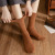 SocksKorean Style Autumn and Winter Solid Color Cotton Middle Tube Socks Women's Terry Socks Bunching Socks Ins Style Terry-Loop Hosiery Floor Socks Wholesale