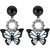 Japanese and Korean Earrings Sweet Cool Style Black Butterfly Studs Niche Trendy 2021 New Trendy Earrings Eardrops