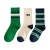 Green Socks Women's Autumn and Winter New Mid-Calf Striped Ins Style Fashion Brand Double Needle Embroidery Combed Cotton Net Red Bunching Socks