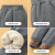Children's Clothing Lambswool 2022 Winter New Boys and Girls Padded Fleece Trousers Single-Layer Fleece-Lined Outer Wear Children's Cotton Trousers