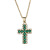 Trend Creative Design Color Zircon Clavicle Chain European and American Supply Simple Cross Necklace Pendant for Women