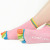 Yoga Socks Sub-Square Sliding Letter Dispensing Massage Toe Socks Cross-Border Sports Fitness Open Finger Color Finger