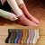 Women's Socks Winter Fleece Lined Padded Warm Keeping Terry Sock Women's Mid-Calf Maternity Socks Winter Korean Floor Terry-Loop Hosiery