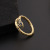 Cool Style Europe and America Creative Personality Snake Ring Female Color Zircon Animal Open Ring Ins Internet Celebrity Same Style