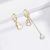 Style Asymmetric Gourd Earrings Shell Pearl Tassel Earrings Sterling Silver Needle Earrings Wholesale Long AB Earrings