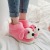 Winter Children's Cotton Shoes Female Cute Cartoon Dog Fleece-Lined Fluffy Shoes Interior Home Boys' and Girls' Bags Heel Cotton Slippers