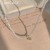 Zircon Sparkling Titanium Steel Necklace Ins Light Luxury Minority Design Clavicle Chain High-Grade Cold Wind Necklace