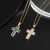 Trend Creative Design Color Zircon Clavicle Chain European and American Supply Simple Cross Necklace Pendant for Women