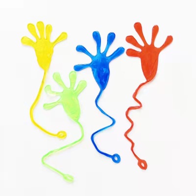 High-End Creative Trick Elastic Retractable Sticky Palm Climbing Wall Vent Sticky Palm Nostalgic Sticky Toy Wholesale
