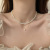 Double Layer Twin Pearl Necklace Female Ins Style Pearl Pendant Light Luxury Minority Clavicle Chain High Sense Temperament Necklace