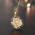 INS Niche Design Necklace Vintage Color Zircon Gold-Plated Collarbone Necklace Virgin Mary Pendant Necklace Wholesale