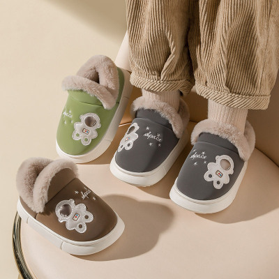 Children's Clothing Children's Cartoon Cotton Slippers Wholesale Boys and Girls Insulated Cotton-Padded Shoes Baby Winter Plush Non-Slip Slippers
