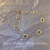 French Retro Flower Titanium Steel Bracelet Ins Wind Net Red Emerald Pearl Pendant Temperament Bracelet Simple Hand Jewelry