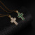 Trend Creative Design Color Zircon Clavicle Chain European and American Supply Simple Cross Necklace Pendant for Women
