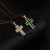 New Trend Creative Design Color Zircon Clavicle Chain European and American Supply Simple Cross Necklace Pendant for Women