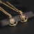 Boat Anchor Special-Interest Design Color Zircon SUNFLOWER Pendant Necklace Mild Luxury Retro Clavicle Chain Female