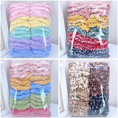 4.0 Thick Small Plaid Large Intestine Women's Hair Ring Head Rope Rubber Band Two Yuan Shop Hair Accessories Wholesale
